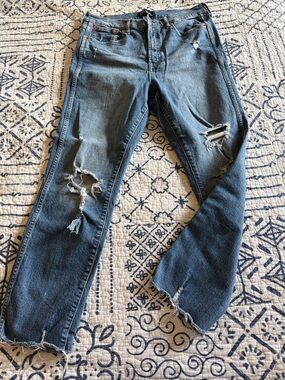 GAP Distressed Women's Blue Denim Jeans